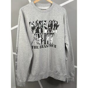 Taylor Swift Eras Tour 2023 Sweatshirt Men’s XL Grey Pullover Crew Neck Concert